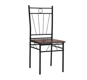 Juego de comedor 4P Verona Negro 74x70x110 cm