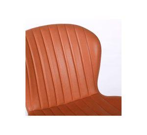 Pack 2 Sillas de Comedor PU Café Patas Metálicas