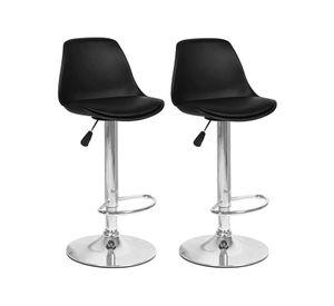 Pack 2 Sillas Altas De Bar Taburete Orlando-t Negro