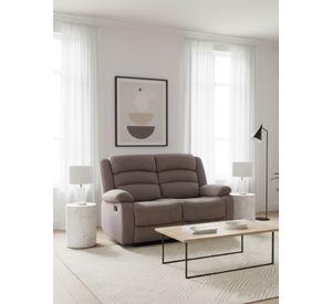 Sofá 2 Cuerpos Reclinable Moderno Café New Martell