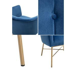 Poltrona Sitial Terciopelo Navona Azul