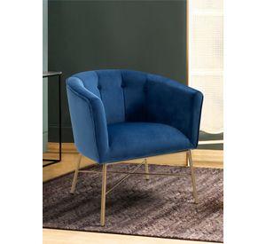 Poltrona Sitial Terciopelo Navona Azul