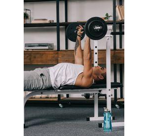 Set Barra Mancuernas Metal 50 kg Negro