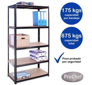 Estante Acero Pintado 70x30x150 cm 5 Band. 875 Kg