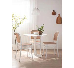 Silla Terraza Plástica Cairo Blanca/Beige