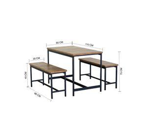 Comedor 4 Personas 60X75X110 cm Industrial