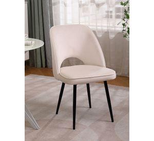 Pack 2 Sillas de Comedor Terciopelo Oval Beige