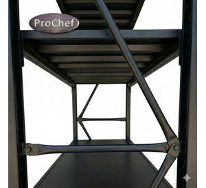 Estante Mini Rack 200x60x200 cm 800 kg Negro