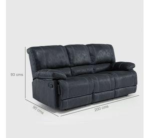 Sofá 3 Cuerpos 3 Reclinables Clásico Castle Cuero Viejo 98023R4S