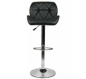 Pack 2 Sillas Altas Bar con Respaldo Negro