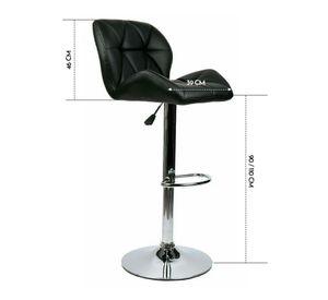Pack 2 Sillas Altas Bar con Respaldo Negro