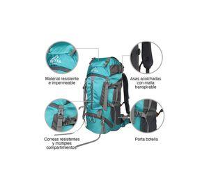 MOCHILA CAMPING 65L CELESTE