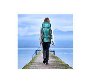 MOCHILA CAMPING 65L CELESTE