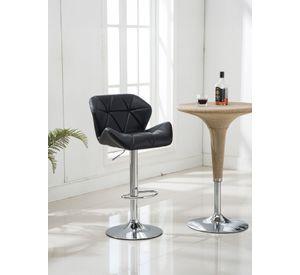 Pack 2 Sillas Altas Bar con Respaldo Negro