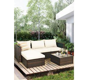 Seccional Intercambiable 3 Cuerpos Terraza Sofa + Mesa Café