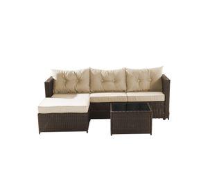 Seccional Intercambiable 3 Cuerpos Terraza Sofa + Mesa Café