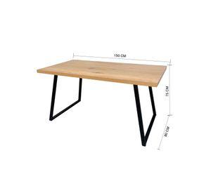 Mesa de comedor 75x80x150 Metal Madera