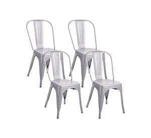Pack 4 Sillas de Metal Tolix Gris
