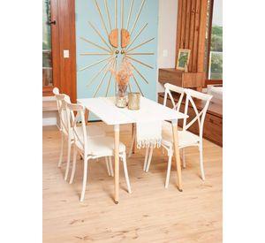 Pack 4 Sillas Terraza Plástica Petra Blancas