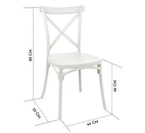 Pack 4 Sillas Terraza Plástica Petra Blancas