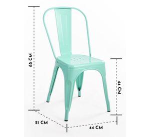 Pack 4 Sillas de Metal Tolix Menta