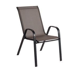 Silla de Terraza Textileno y Acero Café
