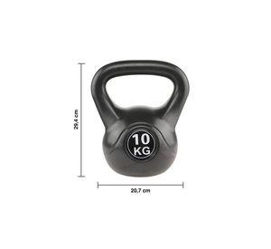 Kettlebell Mancuerna Pesa Rusa Cemento 10 Kg Negro