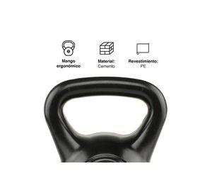 Kettlebell Mancuerna Pesa Rusa Cemento 10 Kg Negro