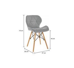 Pack 4 Sillas Eames Acolchadas Tela Lino