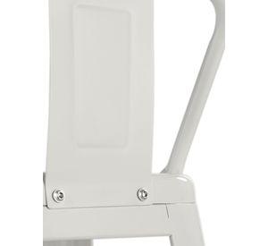 Pack 4 Piso Taburete Tolix Respaldo Blanco