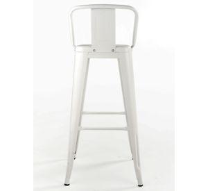 Pack 4 Piso Taburete Tolix Respaldo Blanco