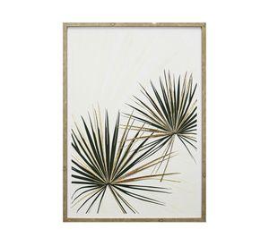 Canvas con marco hojas palmas D2 R3 50x70 cm