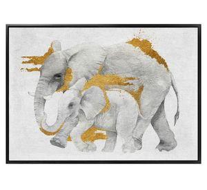 Canvas con marco elefantes folia 50x70 cm