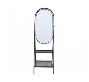 Espejo de pie 2 estantes metal 45x150 cm
