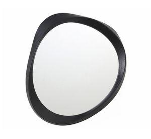 Espejo redondo plástico negro 66 cm