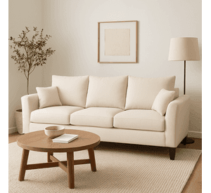 Sofá 3 Cuerpos Petra Beige Tela – Confort y Estilo para tu Hogar