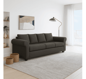 Sofá 3 Cuerpos Pavia Gris Oscuro Tela – Confort y Estilo para tu Hogar