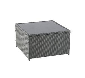 Seccional Intercambiable 3 Cuerpos Terraza Sofa y Mesa gris
