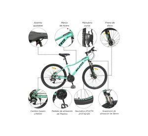 Bicicleta Mountain Bike W Force Turquesa Aro 27.5 Atletis