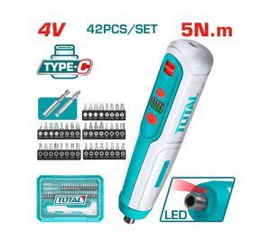 Destornillador inalámbrico Litio-ion 4V 1/4" + accesorios