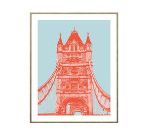 Lámina enmarcada 40x50 London R5 rojo
