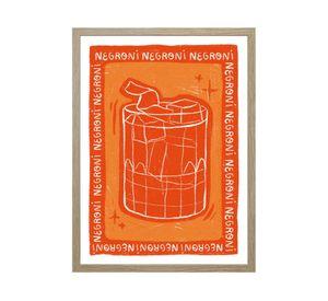 Lámina enmarcada 30x40 cm negroni R6