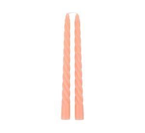Velas twist 25 cm coral 2 un.