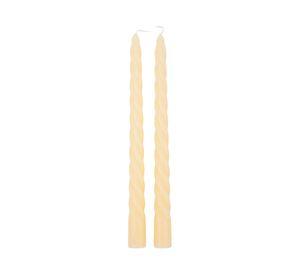 Velas twist 25 cm ecru 2 un.