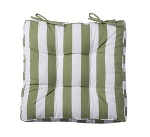 Cojín silla Líneas verde 40x40 cm