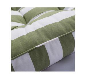 Cojín silla Líneas verde 40x40 cm