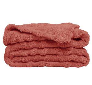Manta sherpa jacquard terracota 130 x 170 cm