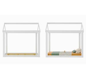 Cama casita Montessori blanco
