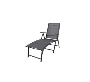 Reposera Aluminio Plegable Gris