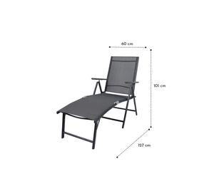Reposera Aluminio Plegable Gris
